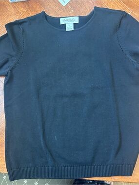 Brooks Brothers Black Short Sleeve Knit Tee